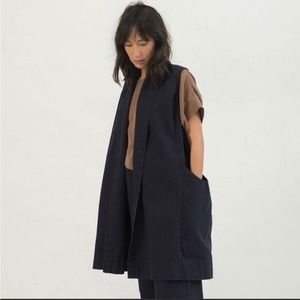 Elizabeth Suzann Clyde Vest in Black Cotton Canvas - Size S